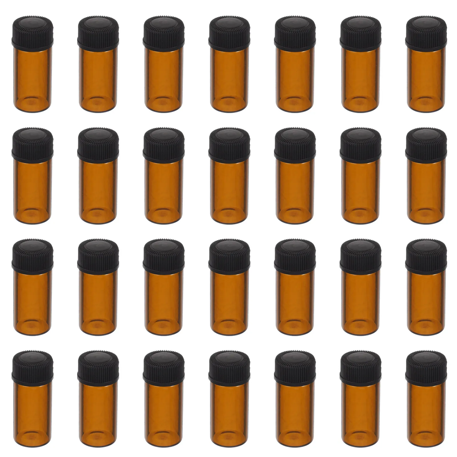 100Pcs Small Glass Sample Vials 3Ml Brown Essential Oil Dropper Bottles Reusable Secure Seal for DIY Fragrance Storage view 6