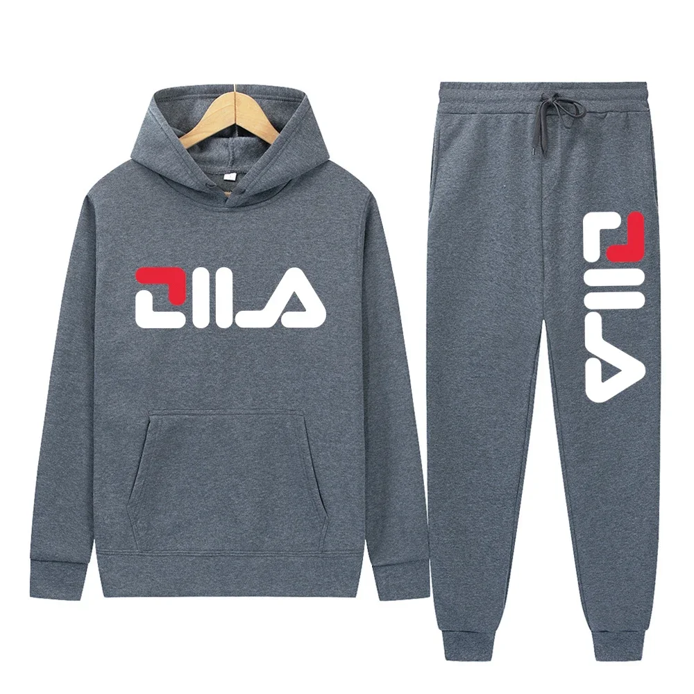 2026年春秋メンズスポーツウェア カジュアルランニングフィットネススーツ パーカー スウェットパンツセット ユニセックス 快適スポーツウェア