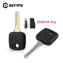 KEYYOU Car Key Shell Case Cover Housing Case For Volvo S40 V40 D30 S60 S80 XC90 XC60 With ID48/ID44 Chip NE66 HU56R Blade