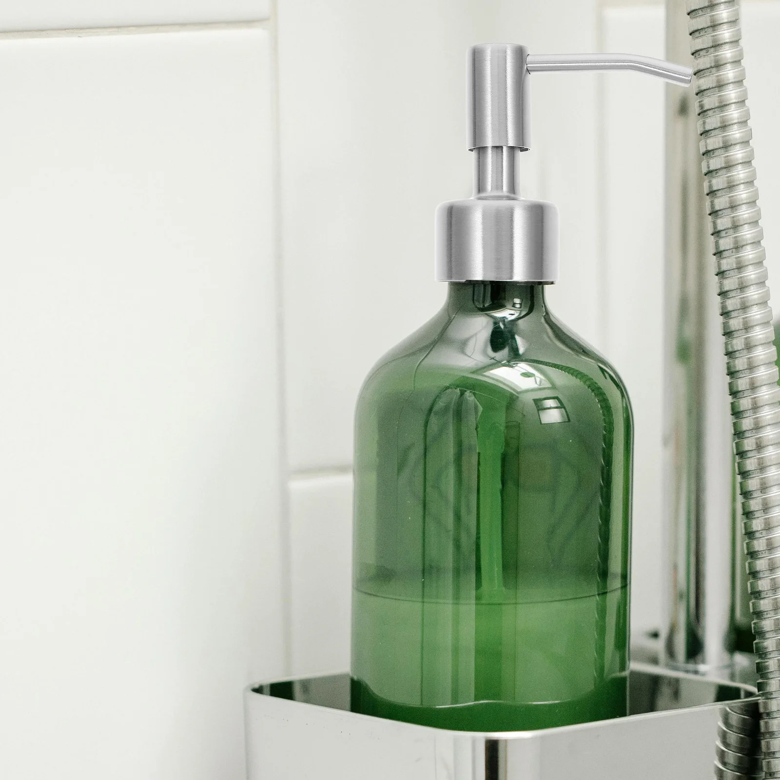 

Stainless Steel Head 28mm Universal Dispenser Manual Press Liquid Dispenser Pump Container Lotion Soap Replacement