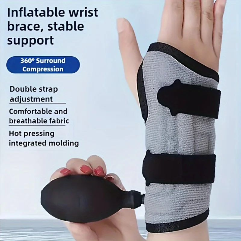 Adjustable Inflatable Wrist Support Brace with Thumb Hole Sports Fitness Wristband Joint Stabilizer Splint Wrist joint fixation