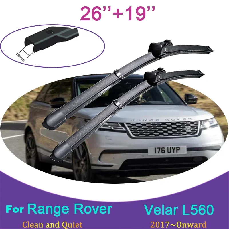 

For Range Rover Velar L560 Electric 2017~ 2021 P250 P340 P380 P400 Front Windshield Windscreen Frameless Wipers Car Accessories