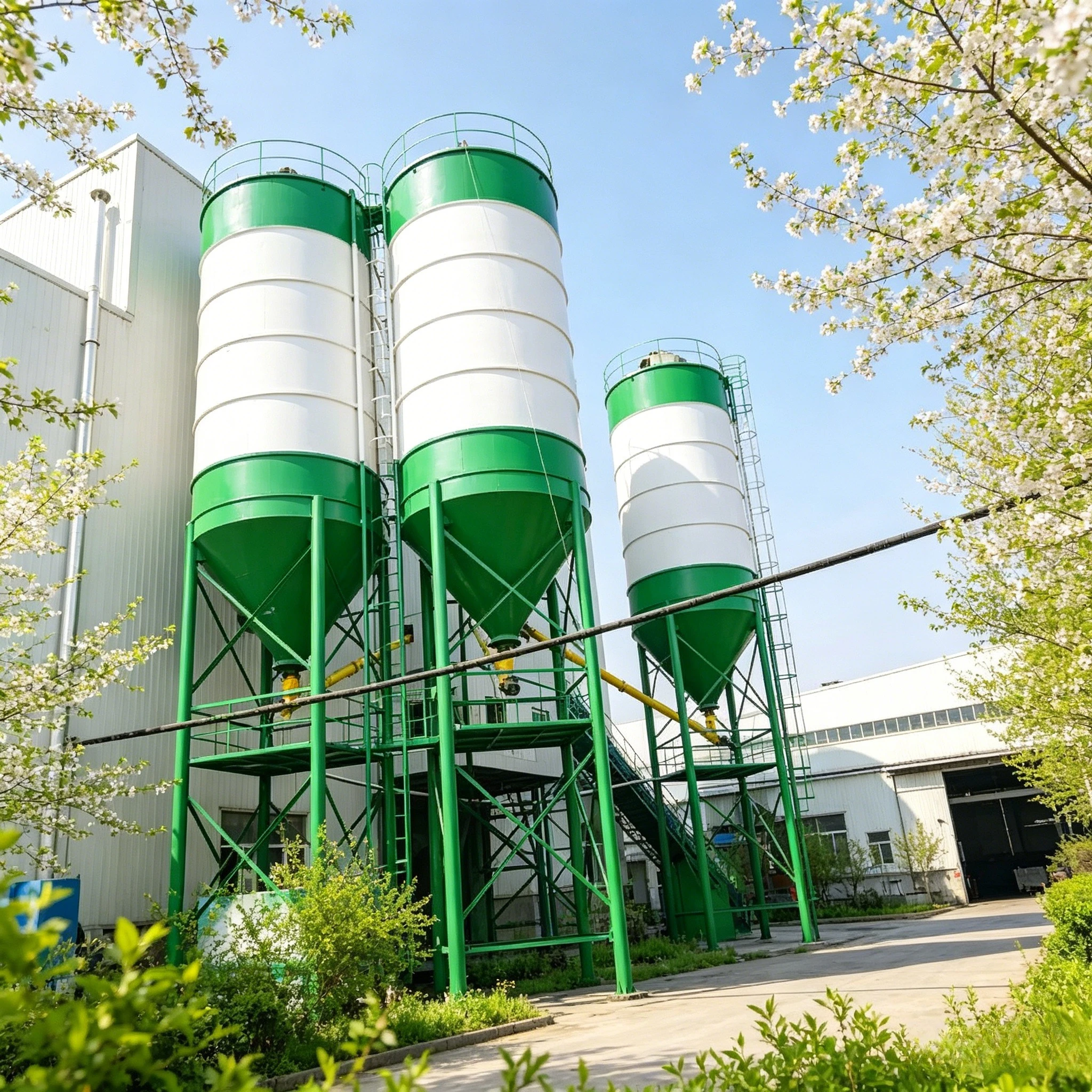 Fixed Concrete Mixing Station High Precision Low Energy Consumption Fully Automatic Concrete Plant Stationary Customized