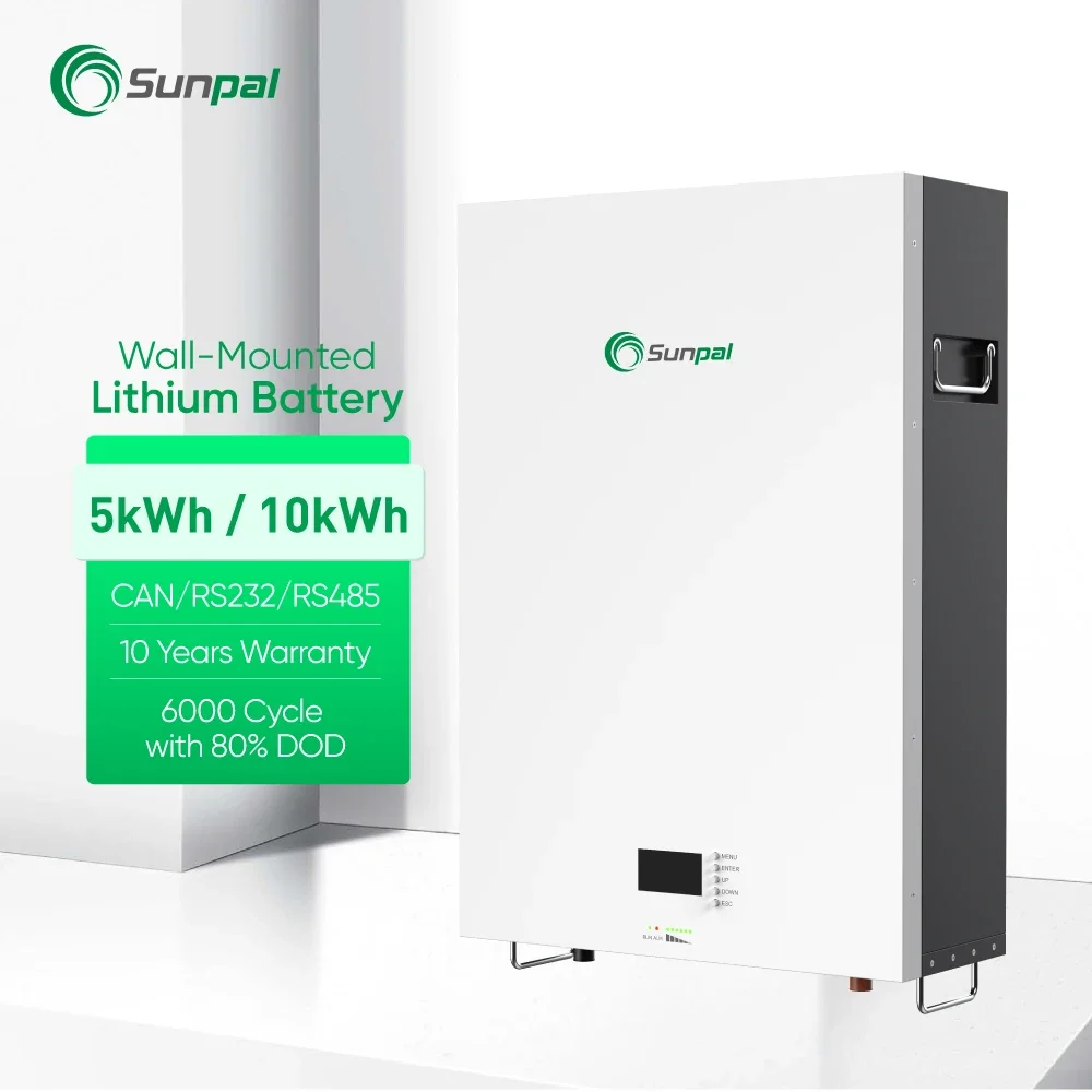 Sunpal Home Lifepo4 Solar Power Storage Battery Eu Stock 200Ah 48V 10kWh Power Wall Lithium Ion Lifepo4 Battery With Best Price