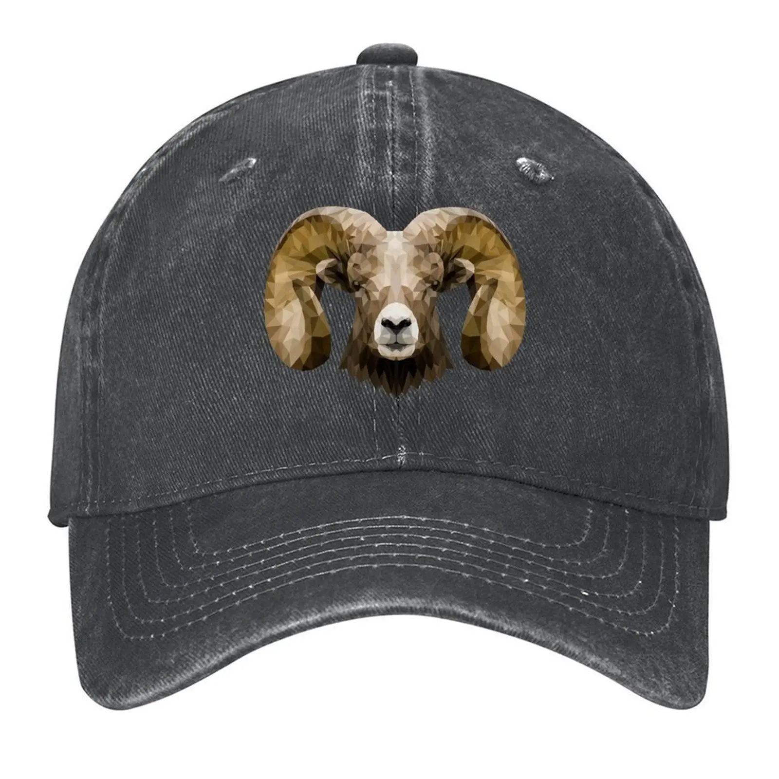 

Bighorn sheep polygonal design Baseball Cap Hood Bobble Hat Christmas Hat Sunhat Men Hats Women's