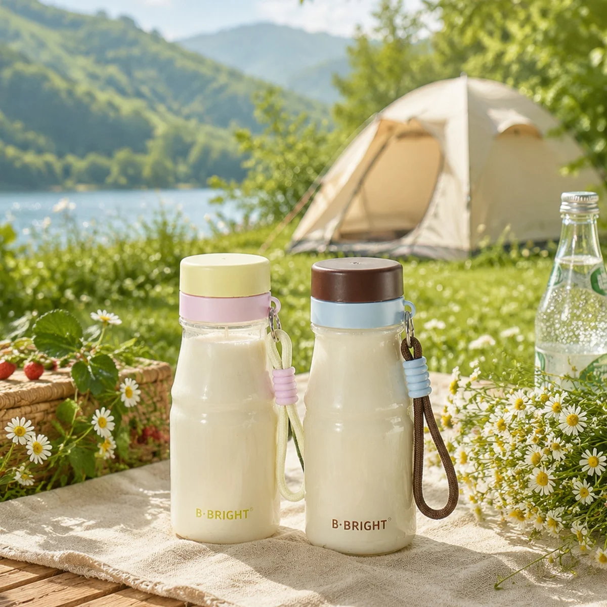 500ml Plastic Water Bottle Leakproof Portable Water Cup Coffee Tea Milk Juice Cup With Filter Outdoor Water Student Portable Cup