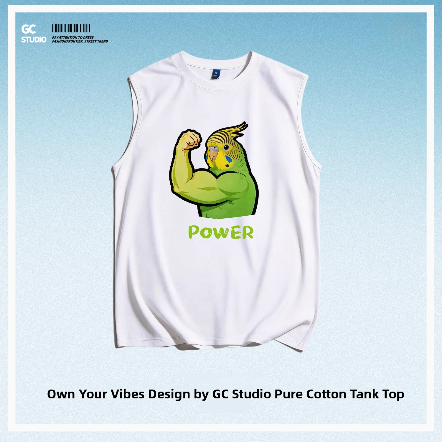 Fun Pure Cotton Sleeveless Vest Summer Print Graphics Youth Sports Style Breathable Casual Wear for Men And Women