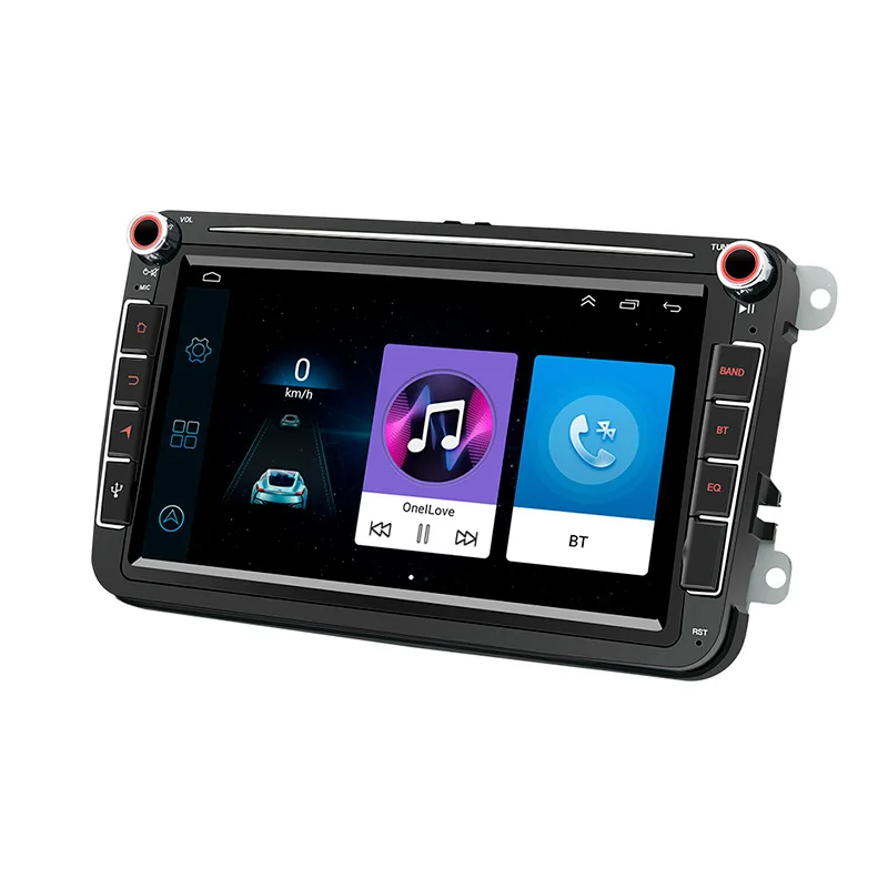 Car DVD Stereo FM Audio MP5 Players 8 Inch 2Din Radio HD Lcd Touch Screen Mp5 Video Player BT With Carplay For VW Car