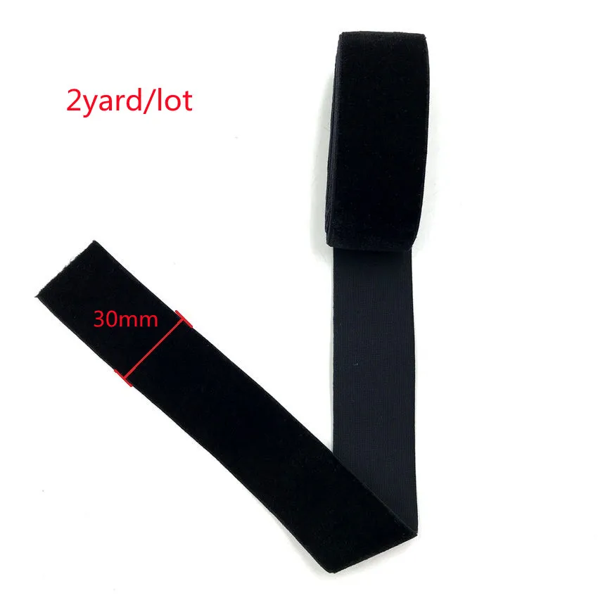 2 Yard 20mm 30mm 38mm 50mm Schwarzes Elastisches Samtband Einseitig Velours-Gurtband für Stirnbänder Bekleidung Nähzubehör – Detail 9