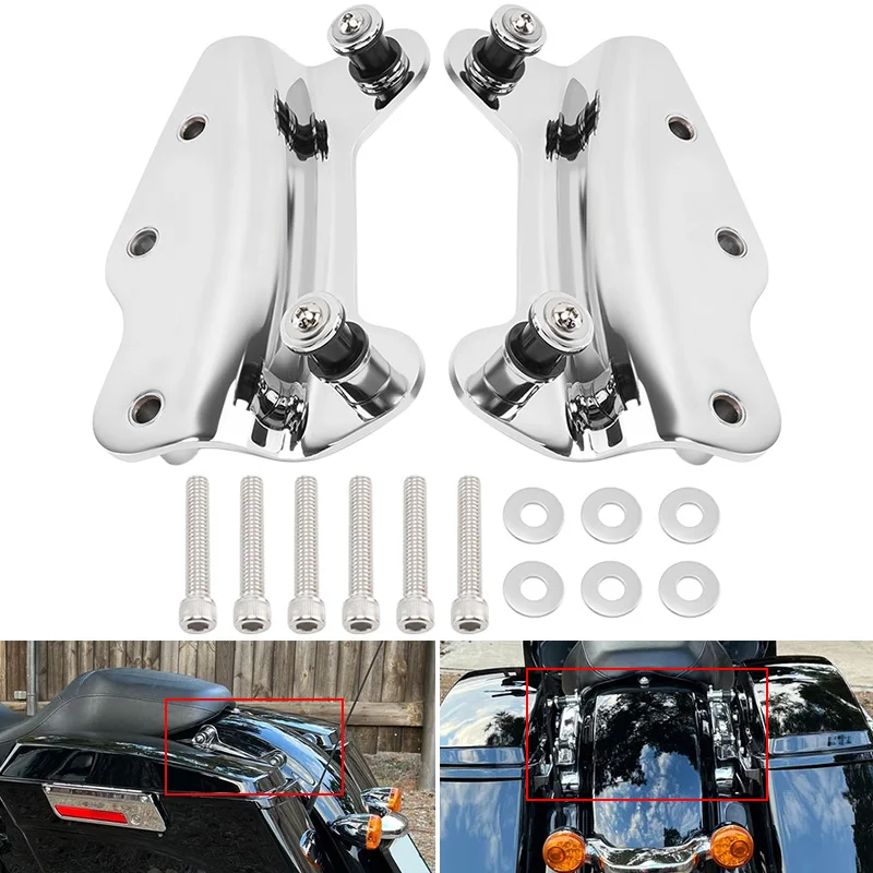 

Sissy Bar Docking Hardware Kit 4 Point Tour Pack Backrest Docking Kit Fit For Harley Touring Road King Electra Glide 2009-2013