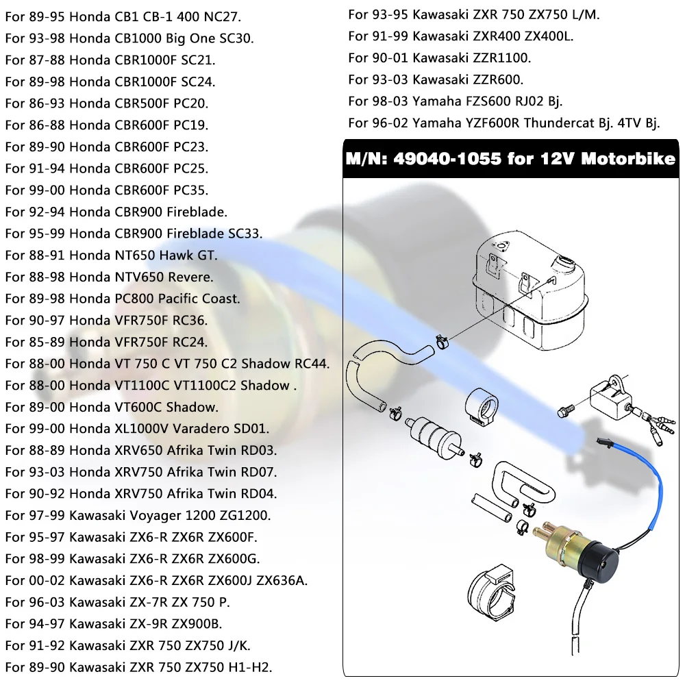 WLR RACING - New Fuel Pump Fits For Honda VT700C Shadow 750 VT750C 700 Fuel Pumps HIGH QUALITY WLR-DZB11