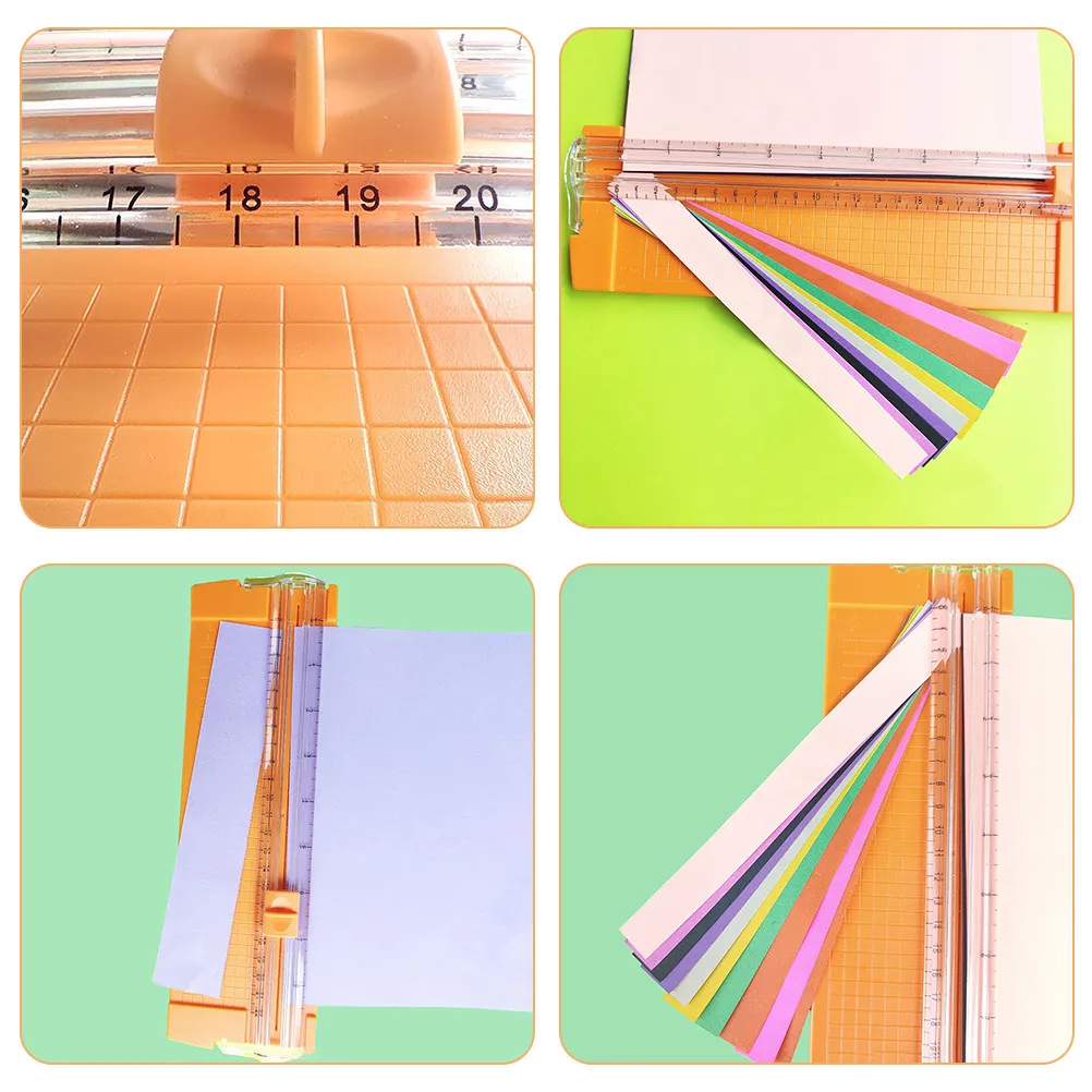 

Portable Manual Paper Cutter Plastic Desktop Paper Cutting Board for Office DIY Crafting Scrapbooking Card Making Tools
