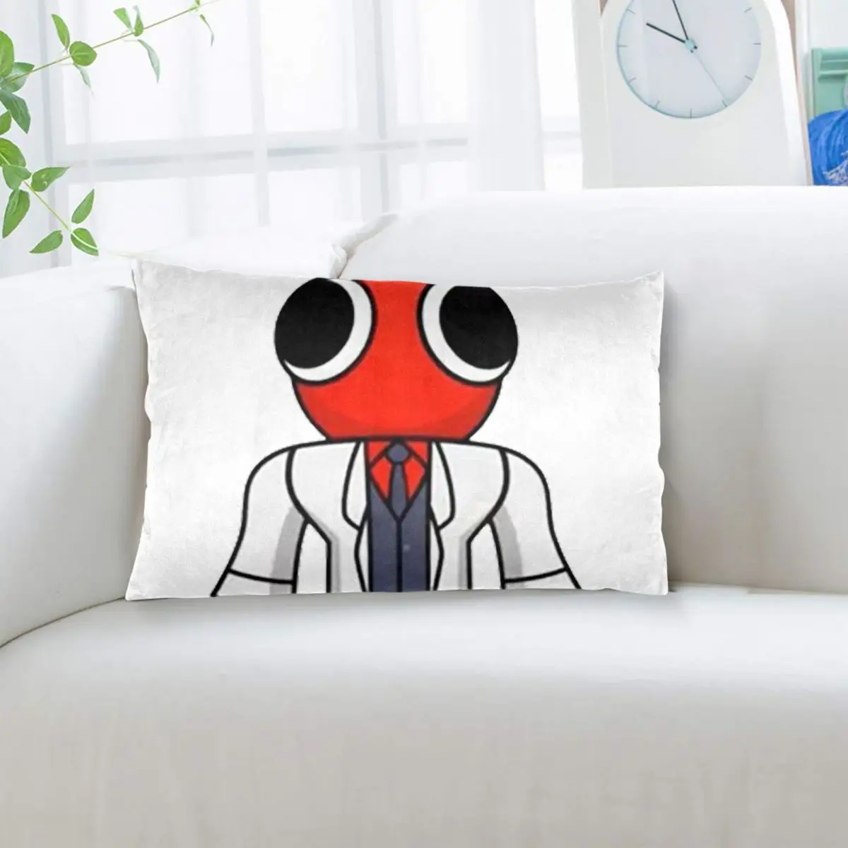 Red Scientist Rainbow Friend Rectangle Pillowcase Cushion Cover Decor Bedroom Bed Home Comfort Throw Pillow