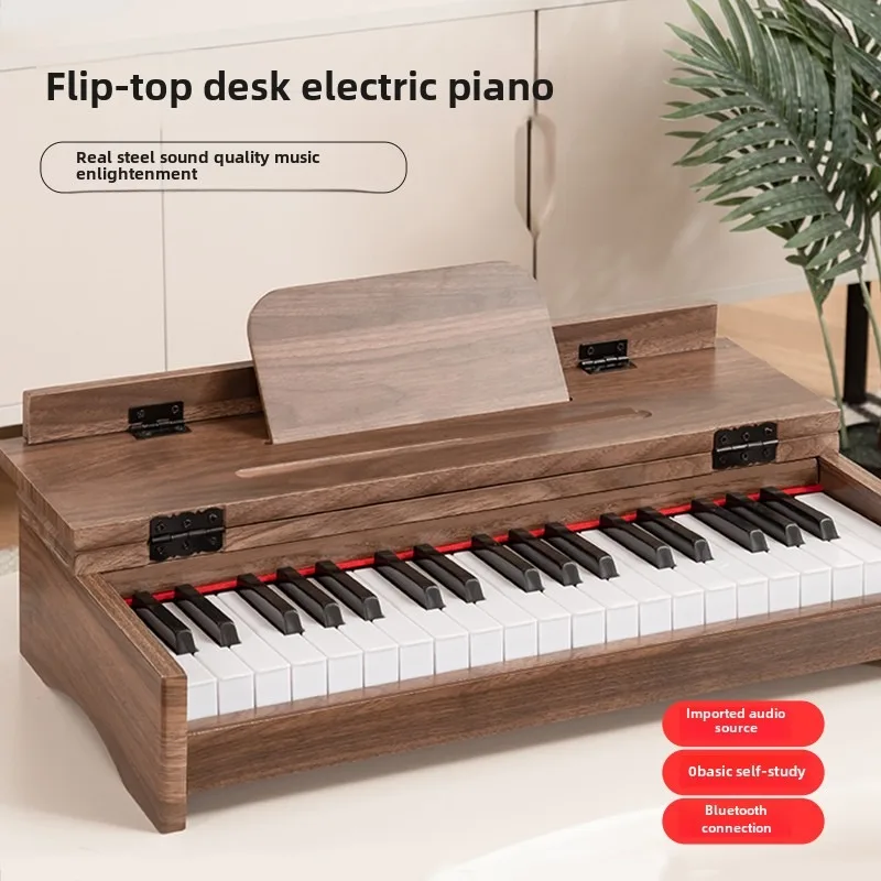 37-key electronic piano, wooden piano, clamshell desk, small electric piano, beginner baby