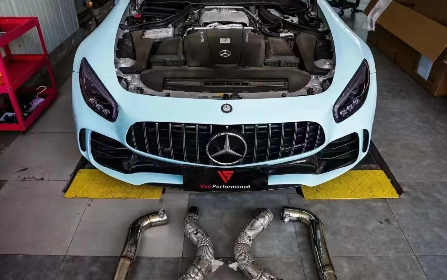 ACE Perfect Fitment Downpipe für Mercedes Benz AMG GT GTC GTR GTS 4.0T Hochleistungs-SUS304-Auspuffanlagen mit Hitzeschutz. – Detail 11