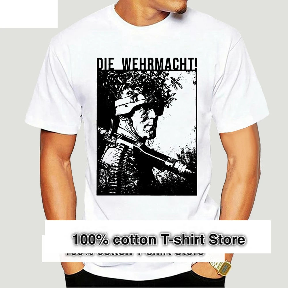 Print T Shirt Men Summer Style Fashion Die Wehrmacht T Shirt Heer Soldaten Infanterie Division Stahlhelm 2335K