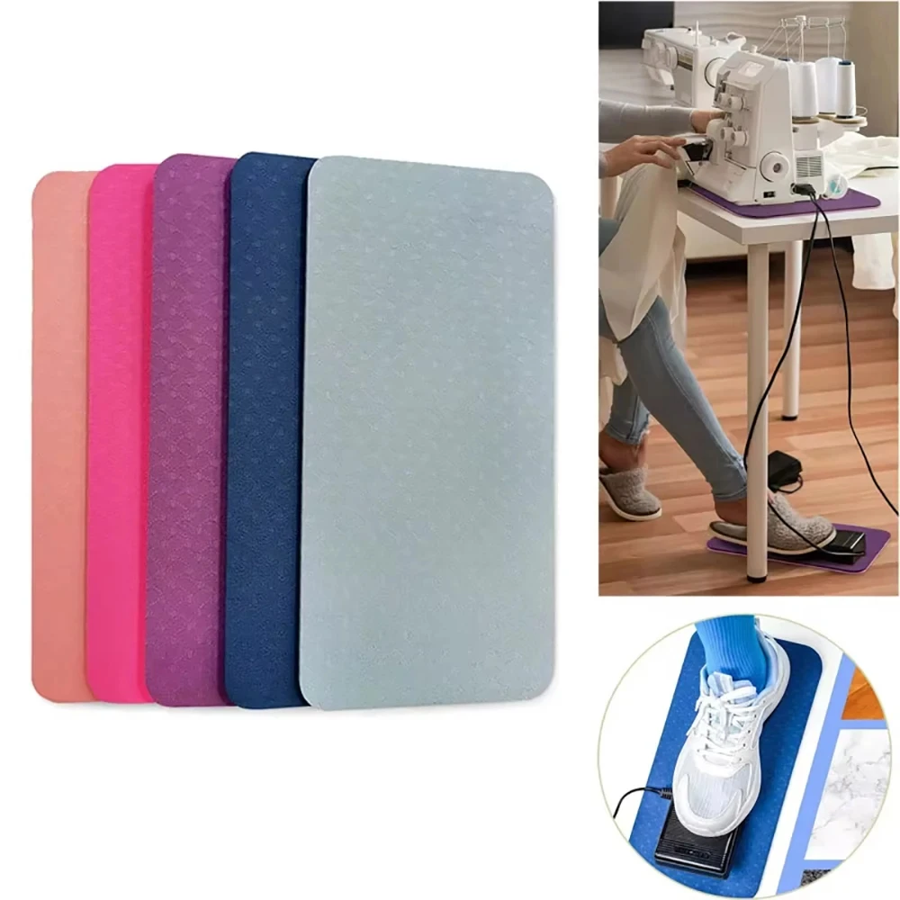 34x17cm Sewing Machine Foot Pedal Mat Non Slip Reduce Vibration Rubber Sewing Machine Muffling Mat Sewing Machine Accessorie