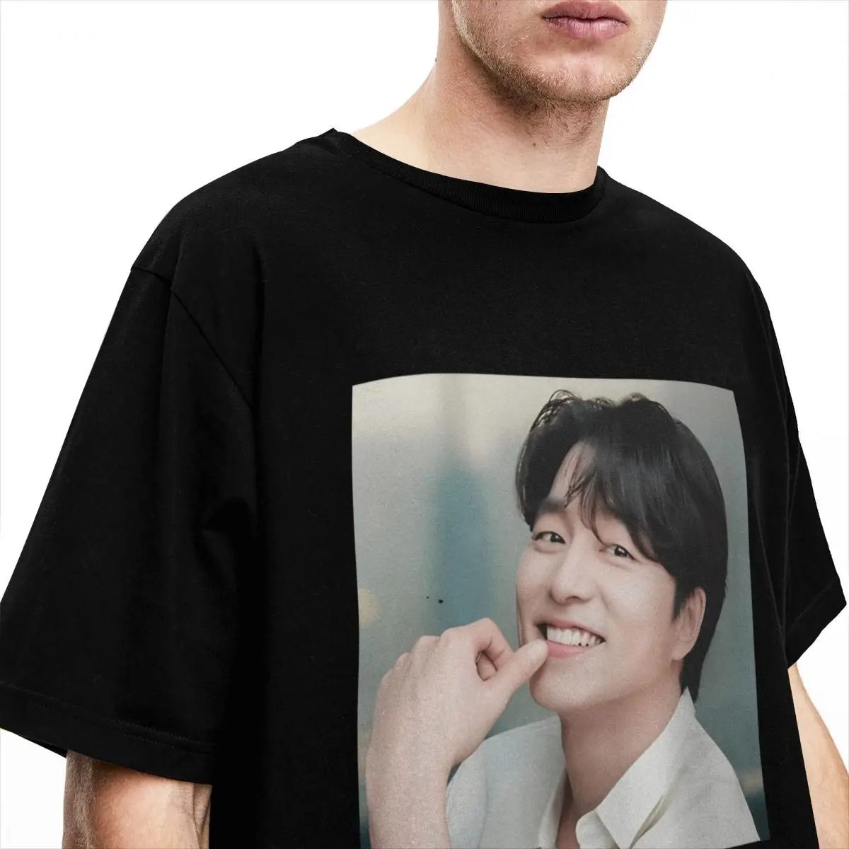 Gong Yoo T Shirt Hip Hop T Shirts Short-Sleeved Funny Tshirt Summer Cotton Round Neck Oversize Top Tees