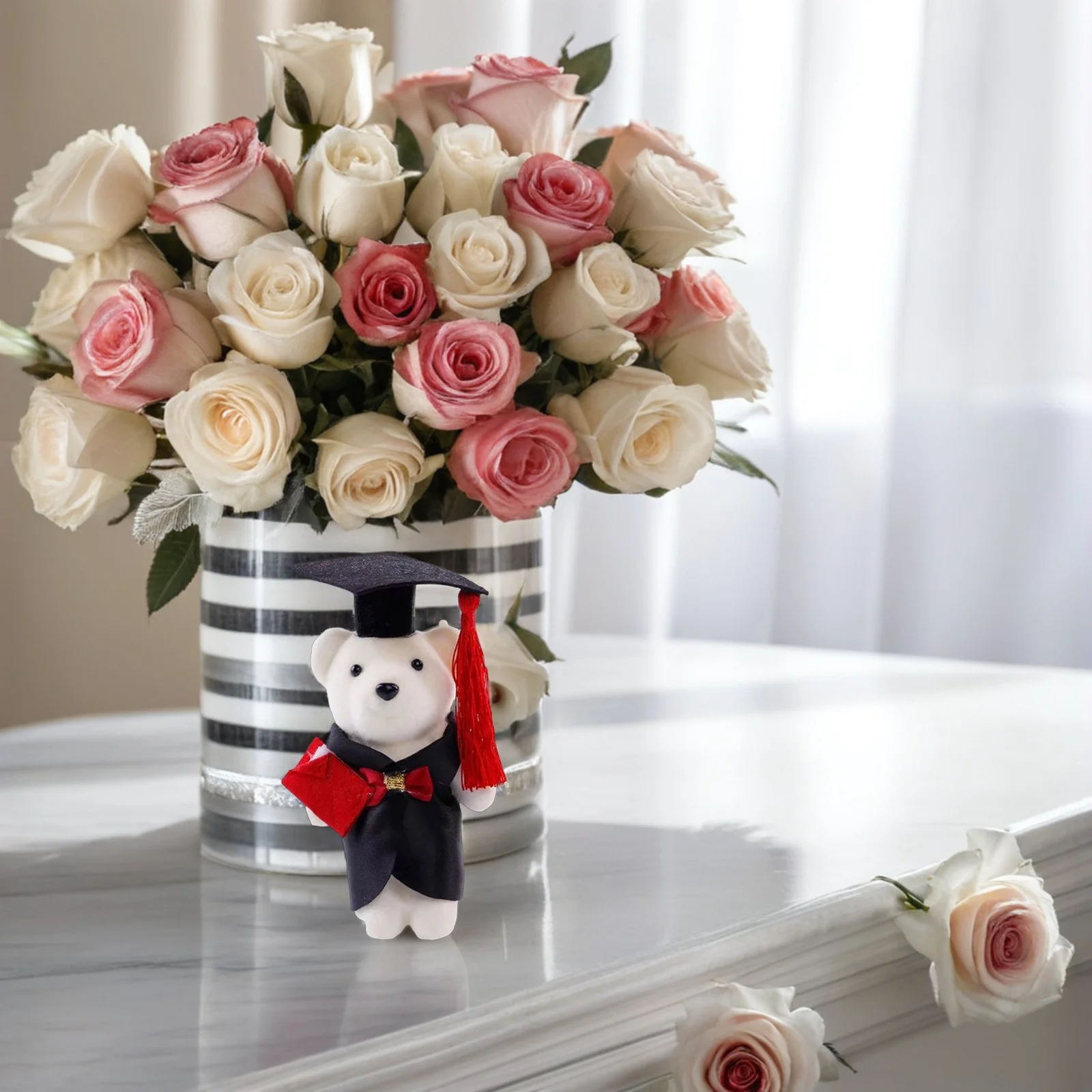 

10Pcs Phd Bear Festive Grad Bear Stuffed Bouquet Ideal for Birthday Graduation Party Favors Cherished Keepsake Ornament