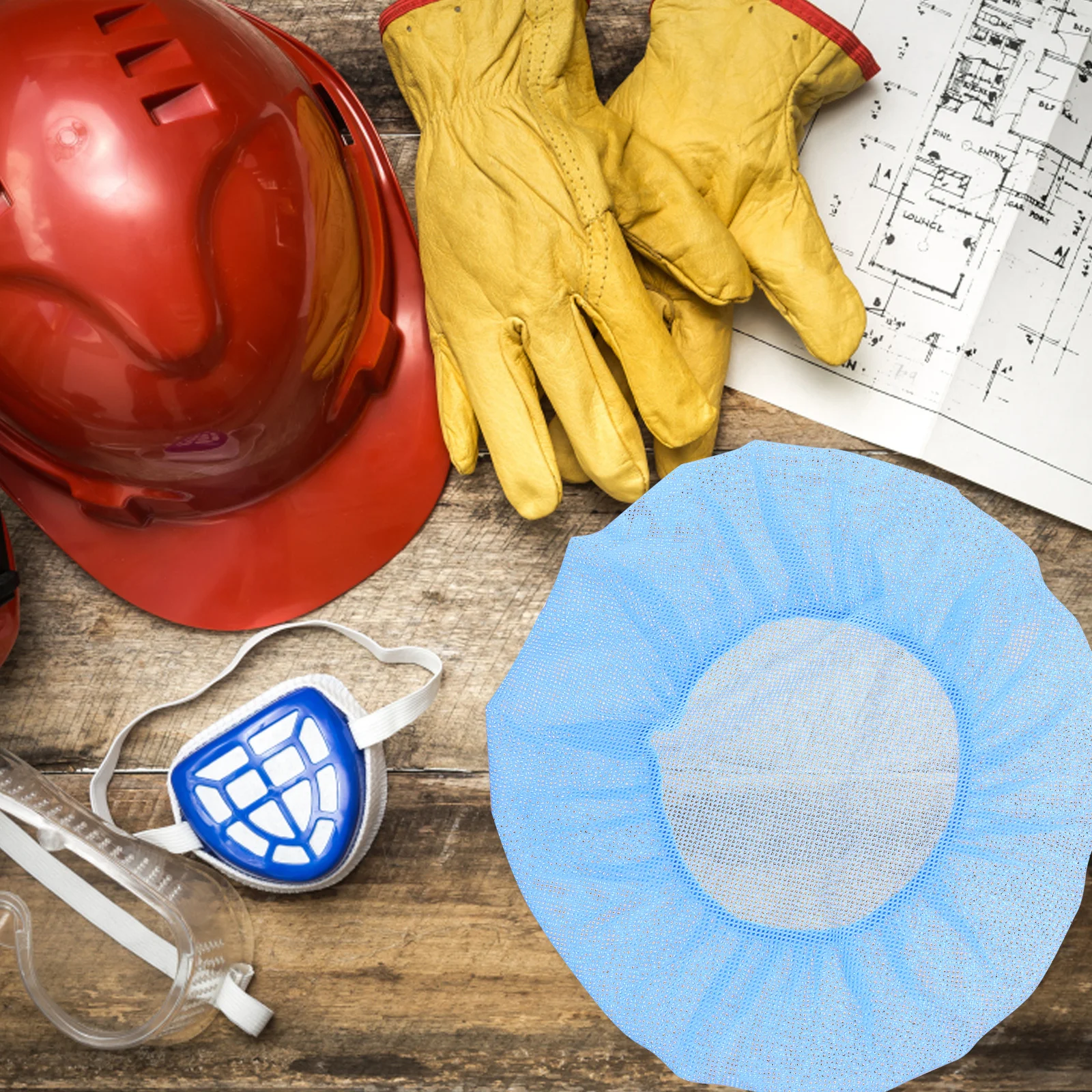 4 قطعة قبعة عمل مضادة للكهرباء الساكنة، قبعة طبخ شبكية قابلة للتنفس وممتصة للعرق، مطبخ قابل للتعديل لخدمة الطعام