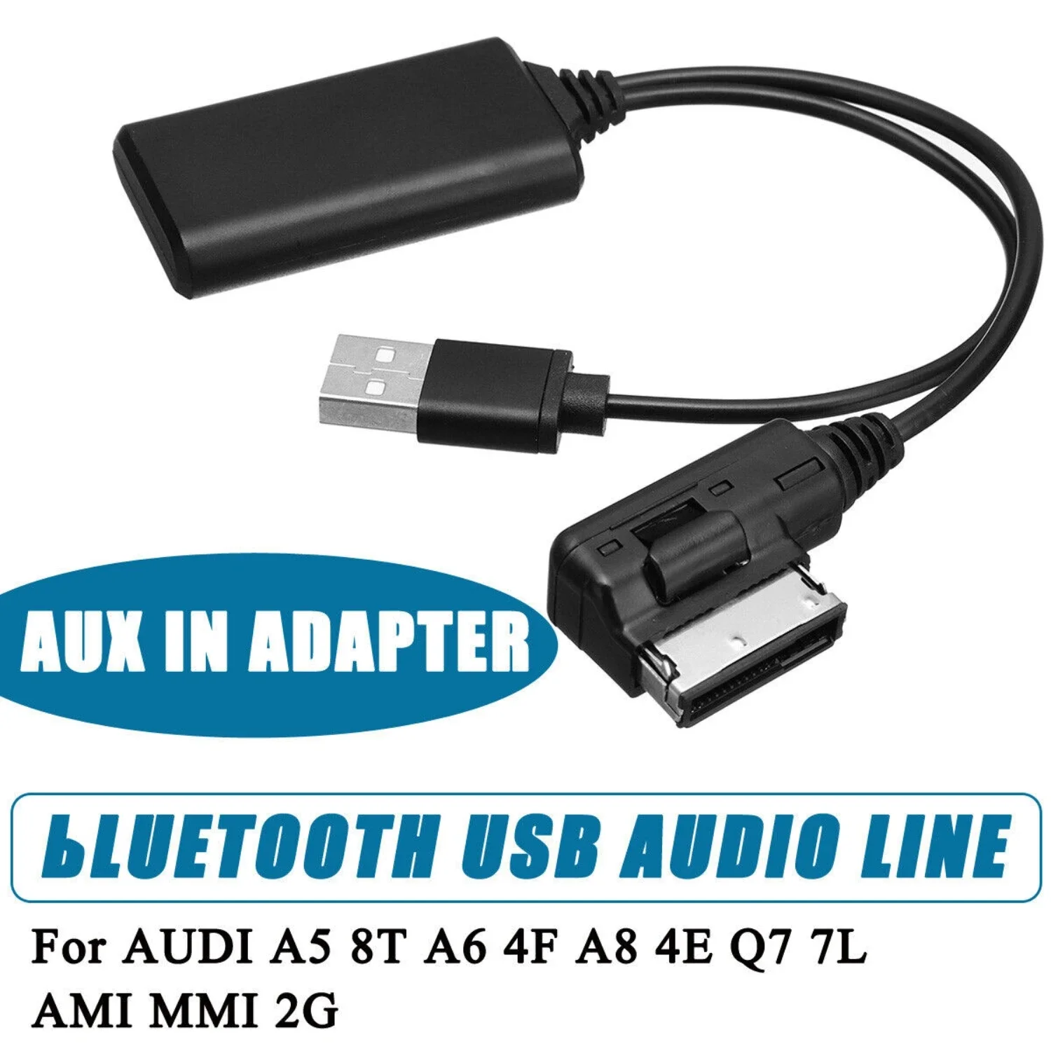 Car Wireless Bluetooth Music Interface AUX Audio Cable Adapter For Audi Q7 A5 A6 A8 all models with MMi 2G High New view 3