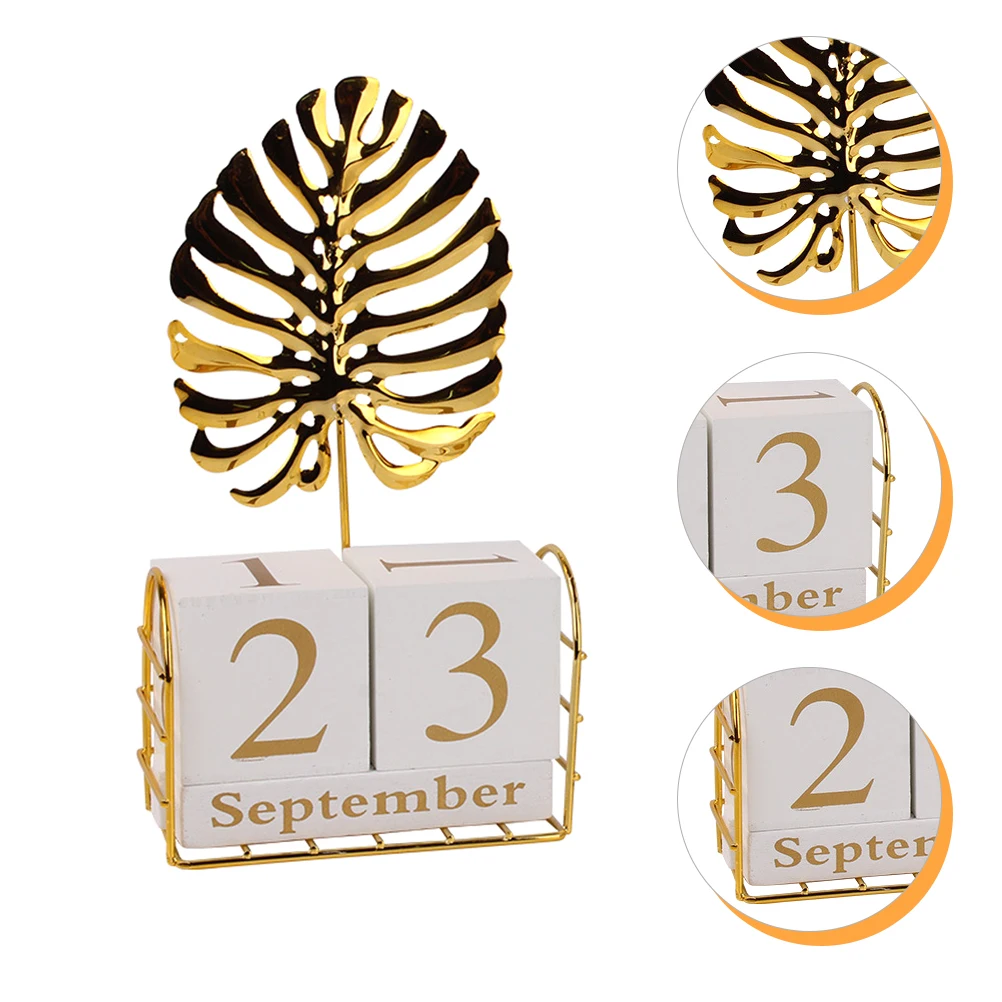 

1 set 1 Set Wooden Perpetual Desk Calendar Blocks Manual Replacement Office Home Decor Gift For Family Friends Coworkers