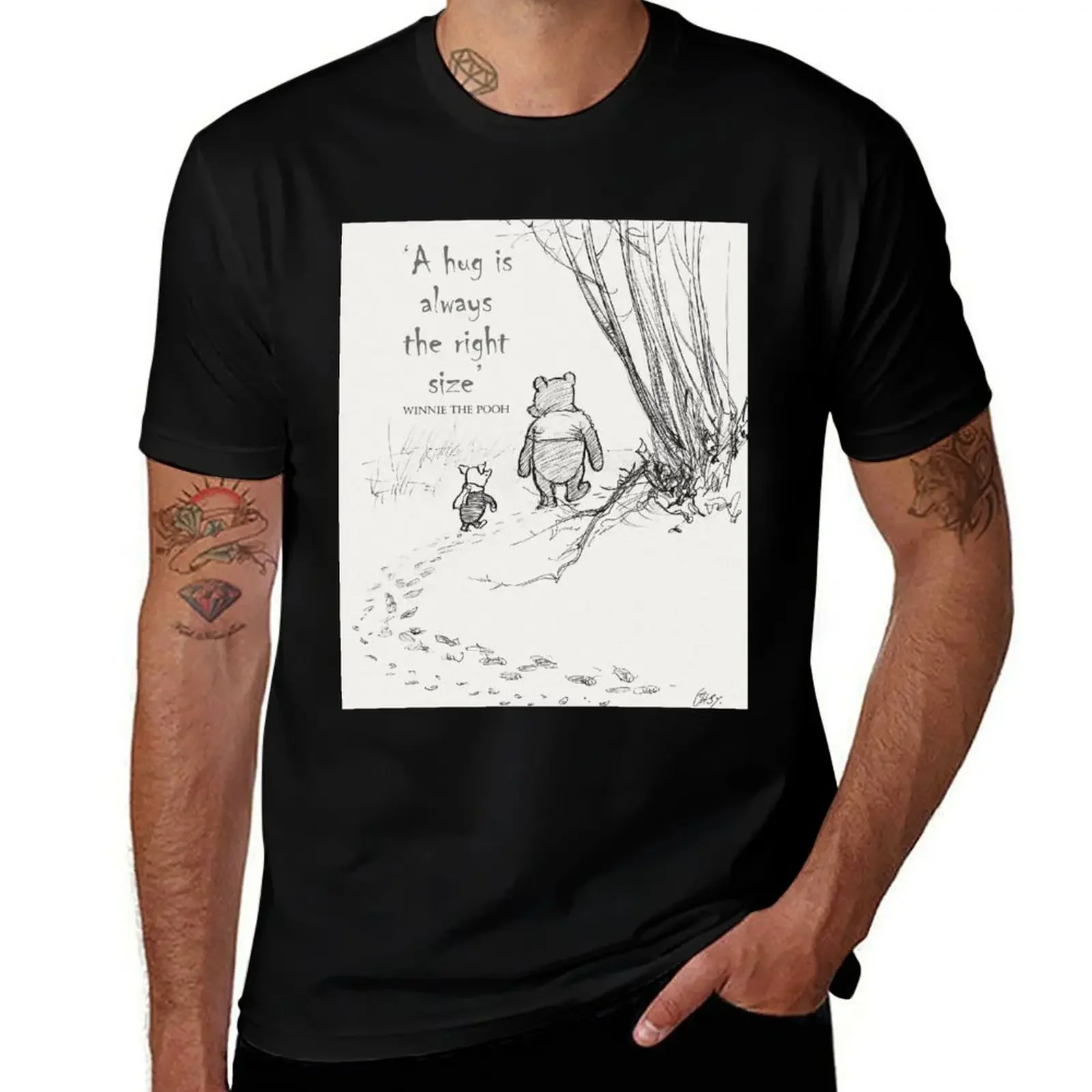 A hug is always the right size T-Shirt vintage clothes Anime t-shirt summer clothes mens graphic t-shirts pack