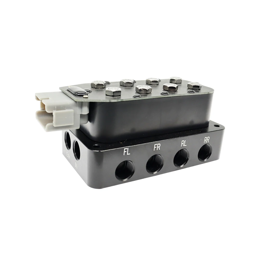 3/8 "8 صمامات شاحنة تدفق كبير 15 16 مللي متر محرك الأسهم المنوع 200psi 300 psi تعليق 1/2" النحاس 8-صمام 3 موقف صمام الهواء