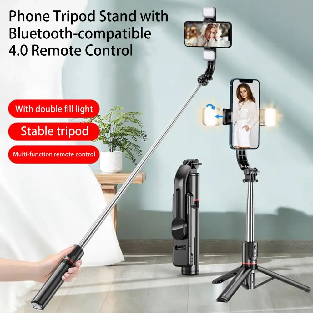 Anti-shake Multifunctional Cellphone Selfie Tripod with Bluetooth-compatible Remote Phone Accessories