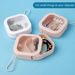 1PC Push to open Mini Travel Portable Jewelry Dental Floss Medicine Pill Storage Box Cell Phone Cord Pill Paper Clips Case