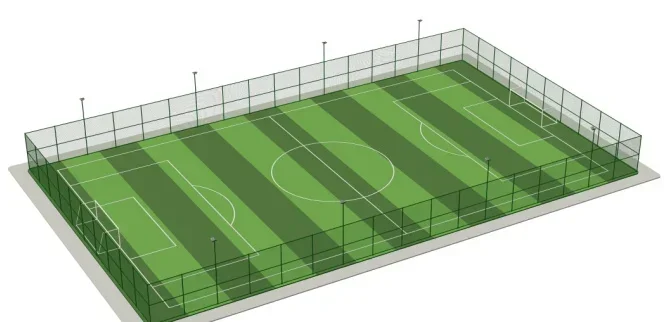 プロ仕様バスケットボール/テニスコートフェンス、公共サッカーコートフェンスネット、フットサルコート販売中