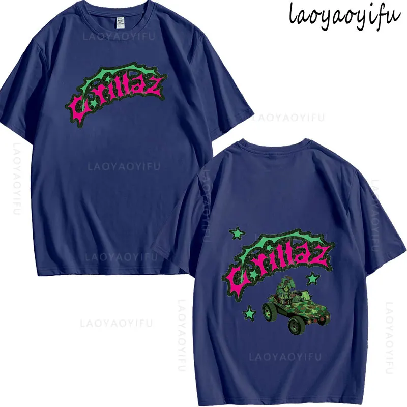 

Gorillaz Theme 100%Cotton Summer T-Shirt O-neck Casual Bakugo Katsuki Printed Fashion Men's Women's Fashion High Quality