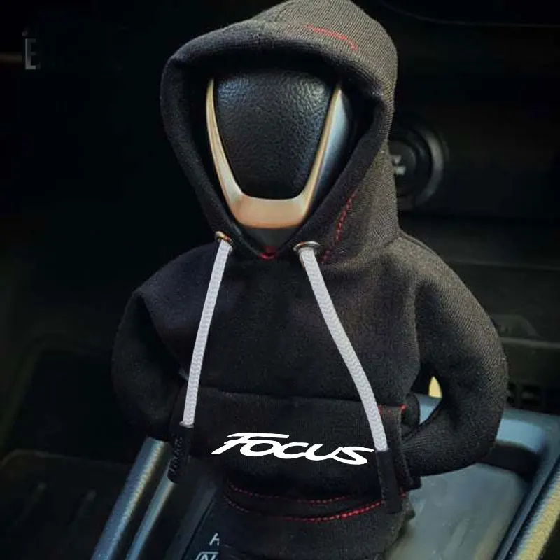 Hoodie Car Gear Shift Knob Cover Manual Handle Change Lever Cover For Ford Focus Mondeo Mustang Fiesta Kuga MK2 Everest Escape
