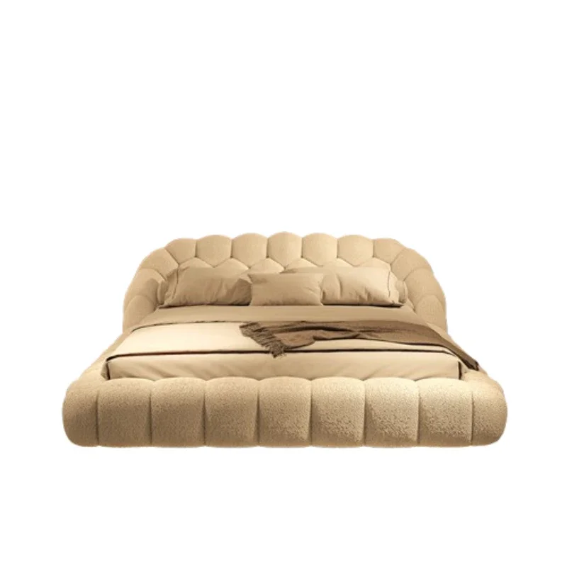 YAO Lambswool Floating Bed Aesthetics Princess Wedding High End Quality Bed Modern Apartment Confortable Muebles Bedroom Furnitu