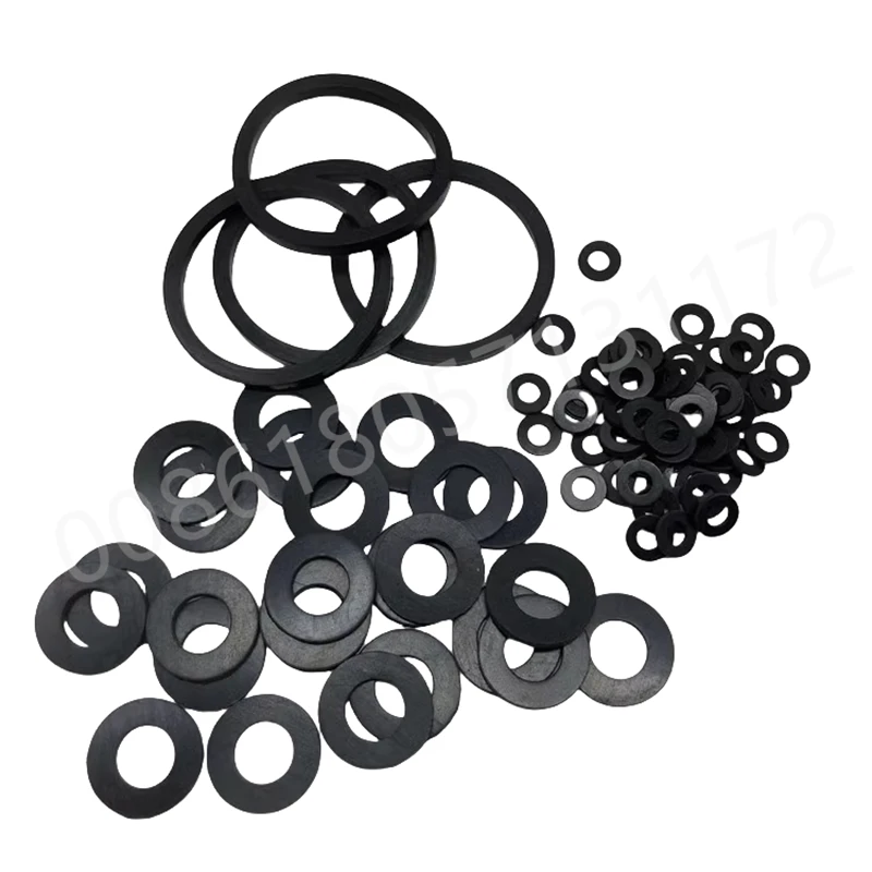 Custom EPDM Washers Gaskets Screw Fastener Spacer Cushion Pad Rubber Sealing  ID 2mm to ID 12mm 10 pieces Black