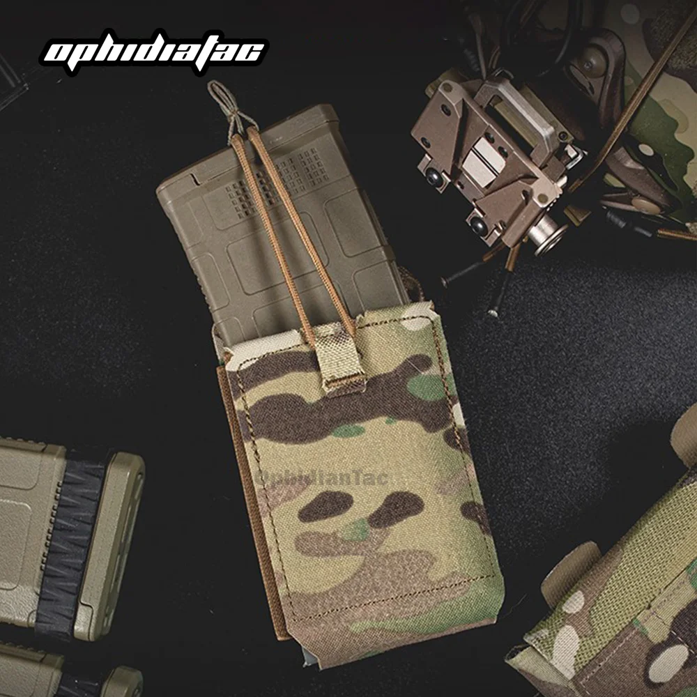 5.56/7.62 SRMP Singal Magazine Pouch MOLLE Mag Plastic Insert Tool Radio PTT Storage  Belt Airsoft Hunting Vest