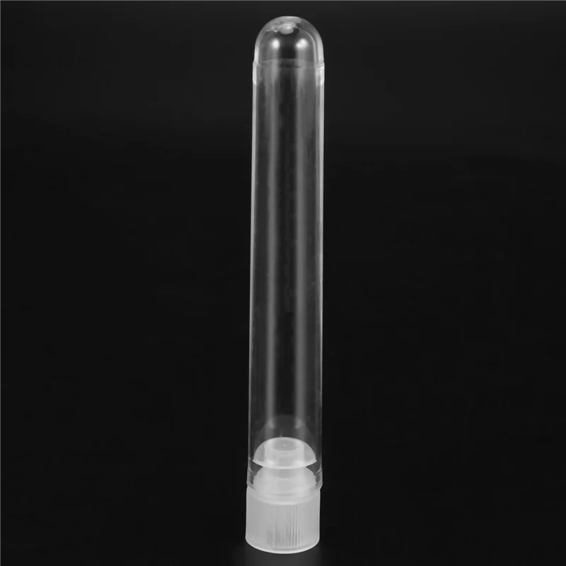 2000Pcs Clear Plastic Test Tubes With White Screw Caps Sample Containers Bottles Push Caps 12X75mm