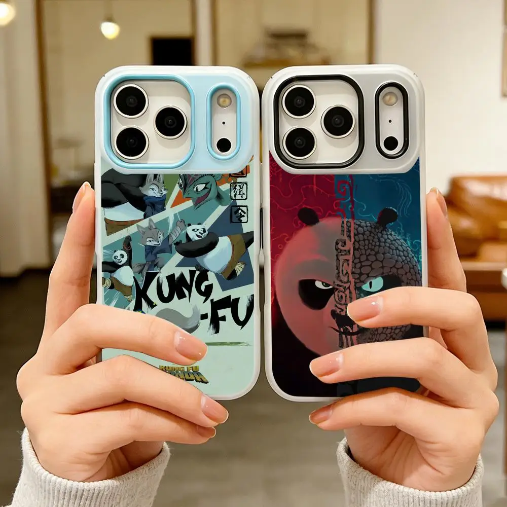 

Movie K-4Kung Fu Panda4 Phone Case Colorful 2‑in‑1 Jelly Matte Clear Full Protection Case For iPhone 11‑17 Series