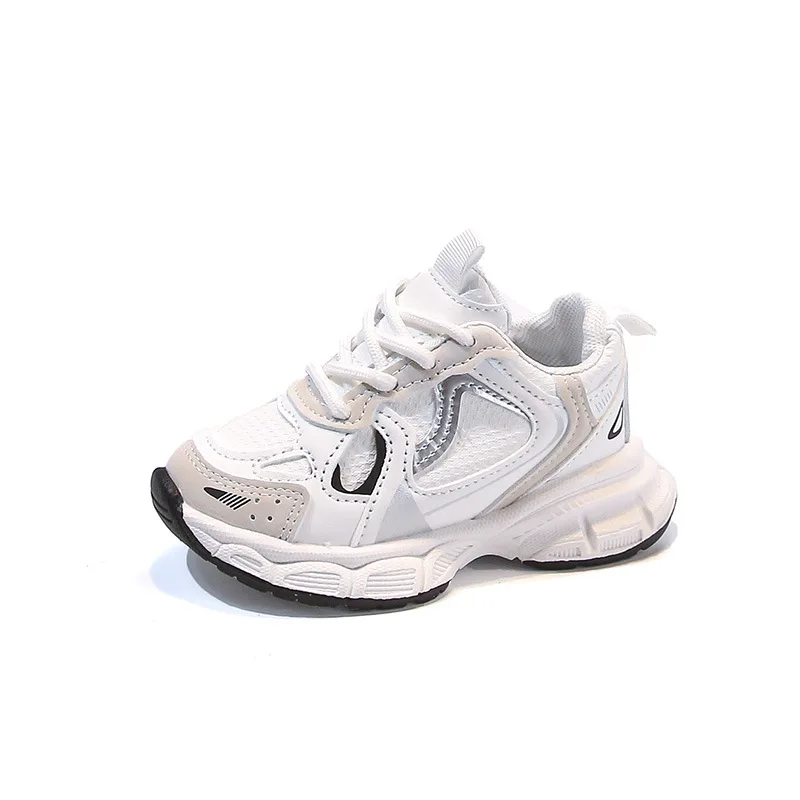 2024 New Baby Toddler Shoes for Boys Girls Breathable Mesh Kids Casual Sneakers PU Non-slip Children Sport Shoes Size 21-36