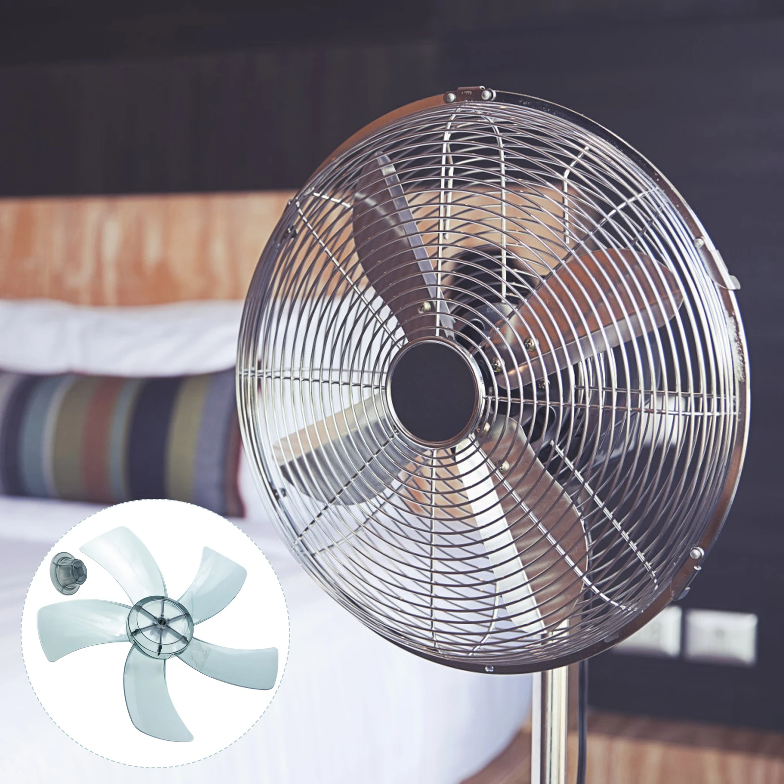 

12 Inch 300MM 5 Replacement Blades Plastic Fan Blades Silent Operation Universal Replacement Plastic Fan Leaves