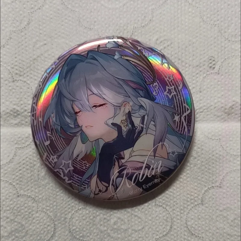 Anime Fashion Honkai:Star Rail Sing Robin 58mm Flash Pin Badge Cosplay Accessories for Clothes Backpack Decor Brooch Gifts