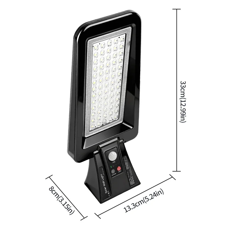 New solar rechargeable wall light with remote control switch intelligent light-sensitive outdoor lighting garden light