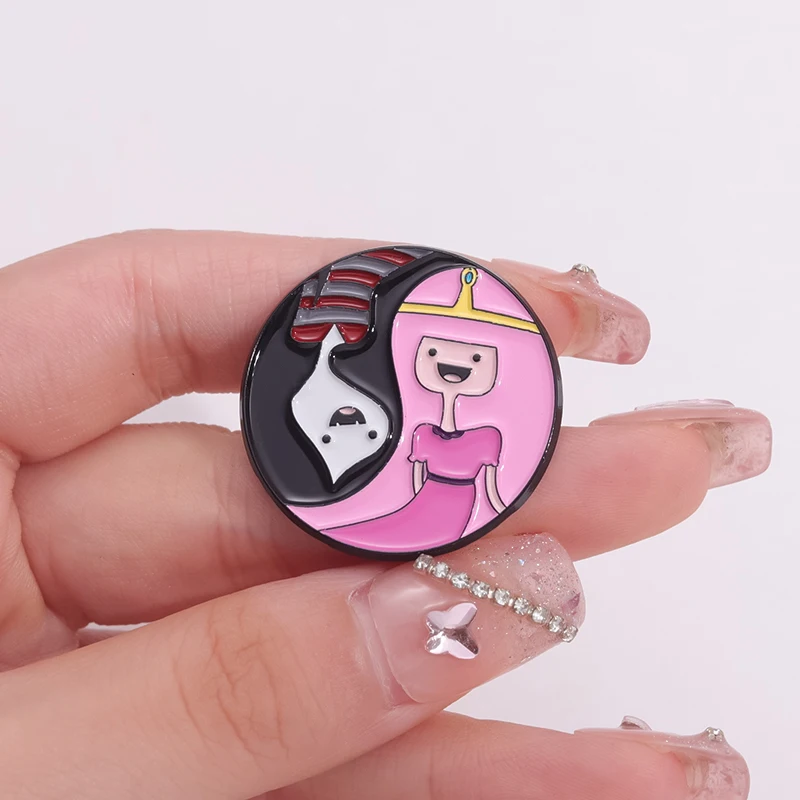 Adventure Time Cartoon Animation TV Collection Enamel Pins Cute Anime Figure Lapel Badge Jewelry Gift for Children Fans Present