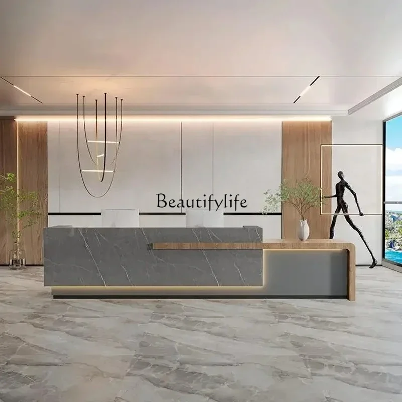 FG26Simple modern small clothing store checkout page beauty salon bar company hotel training structure front desk