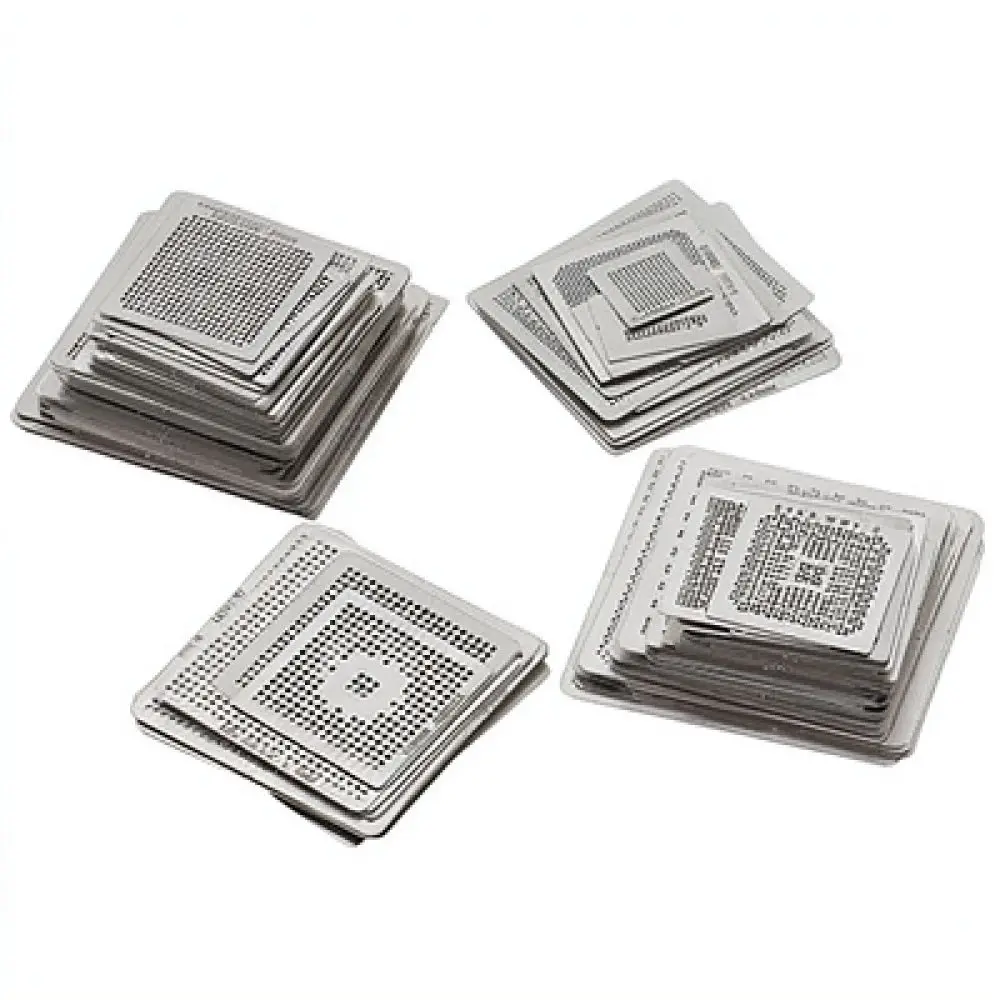 Direct Heating Stencil Kit BGA Reballing Template For CPU DDR RAM Repair Tool For iPhone Qualcomm FOP Chip Soldering Tools