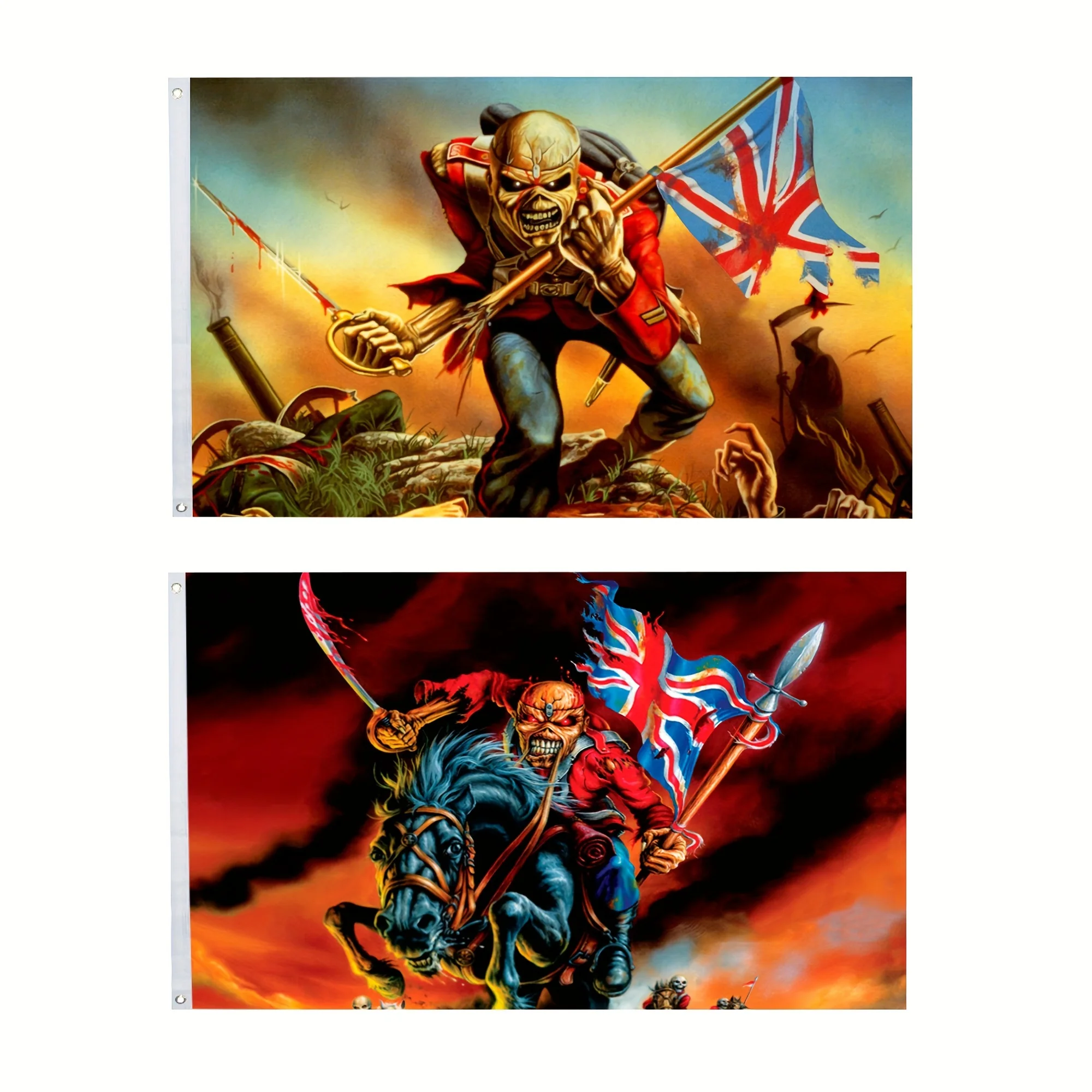 

90x150cm Heavy Metal Gift Flag Skull Skeleton Soldier England Banner