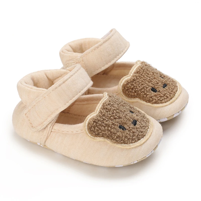 Moda bebé niñas niños lindo suave dibujos animados antideslizante algodón niño princesa zapatos patrón Animal primeros zapatos para recién nacidos