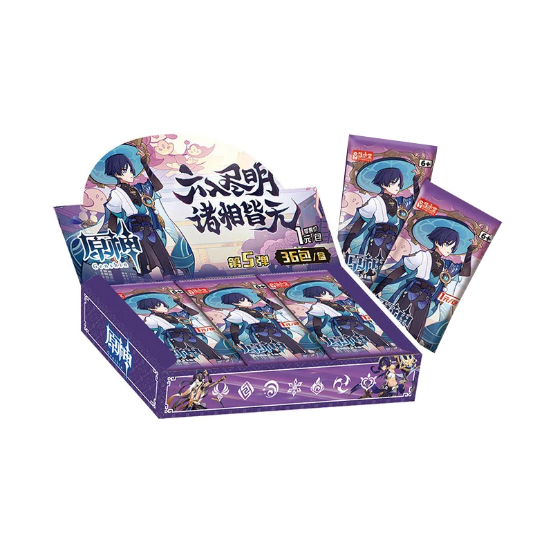 Genshin Impact Cards Anime TCG Game Collection Pack Booster Box Rare SSR Surrounding Table Toys For Family Children Gift