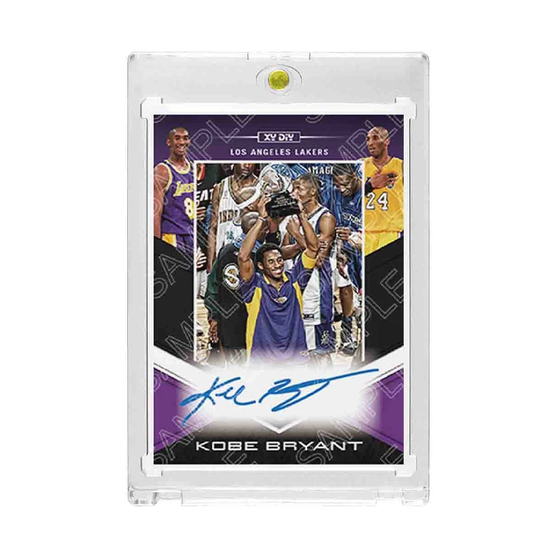 2025, DIY-Sternkarte im KB-Stil, Lakers Kobe Bryant, gedruckte Signatur, selbstgemachte Sammelkarte, Brechungszone, Ziegel