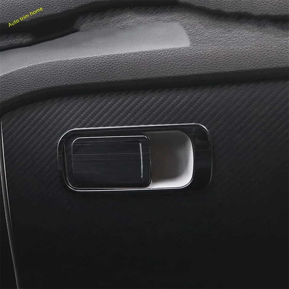 Fit For VW Volkswagen T-Cross T Cross 2019 - 2023 Glove Box Handle Cover Copilot Storage Clasp Hand Bowl Sequins Sticker Trim